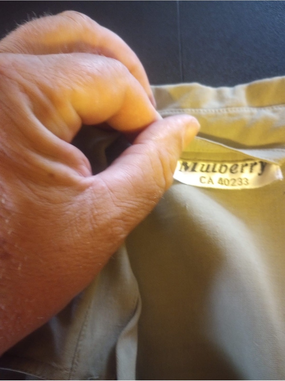 Mulberry Olive-Green Short-Sleeve Midi Shirt Dress - Picture 9 of 10